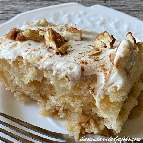 Cinnamon Roll Poke Cake The Southern Lady Cooks