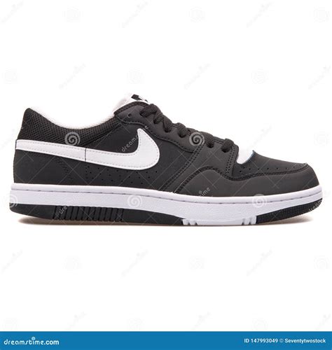 Nike Court Force Low Black And White Sneaker Editorial Stock Image