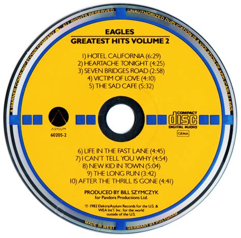 Eagles Eagles Greatest Hits Volume 2 Target Cd Discogs
