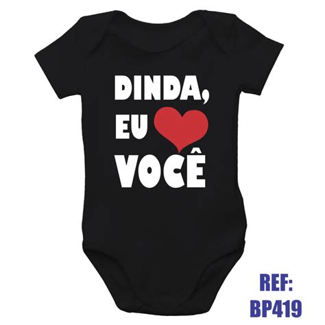 Body Infantil Dinda Eu Amo Você Roupinha Bebê Elo7