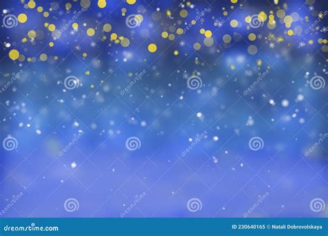 Christmas Snowy Sky With Stars Abstract Background Stock Illustration