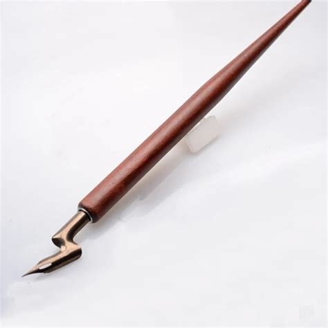 Antique Wooden Gothic Elbow Dip Pen Handwriting Calligraphy Copperplate