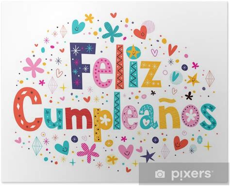 Maybe you would like to learn more about one of these? Póster Feliz Cumpleaños - Feliz Cumpleaños en el texto ...