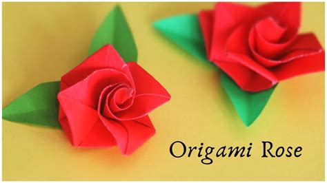 Easy Origami Rose How To Make Paper Rose Flower Step By Step Youtube