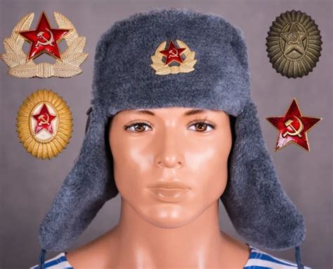 original russian soviet ussr red army ushanka winter hat cap cockade red star 12 00 picclick