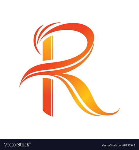 Letter R Logo Design Template Royalty Free Vector Image