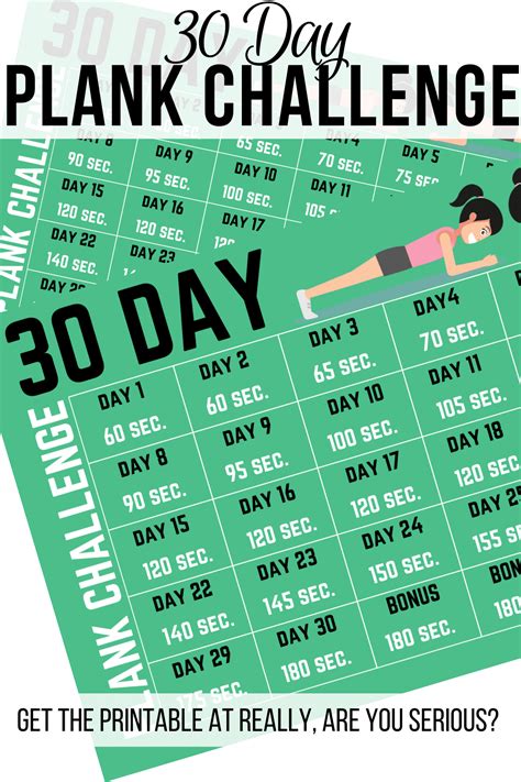 30 day plank challenge printable