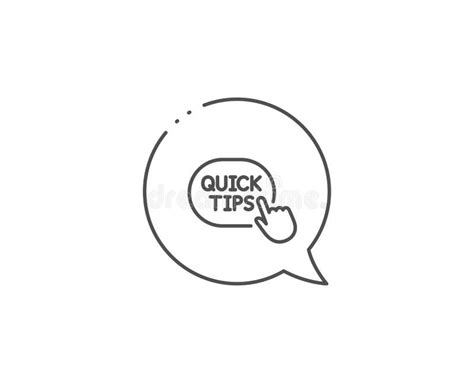 Quick Tips Click Line Icon Helpful Tricks Sign Vector Stock Vector