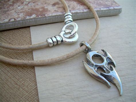 leather-necklace,-tribal-pendant-,-mens-necklace,-mens-jewelry,-mens-gift,-pendant,-tribal-on-luulla
