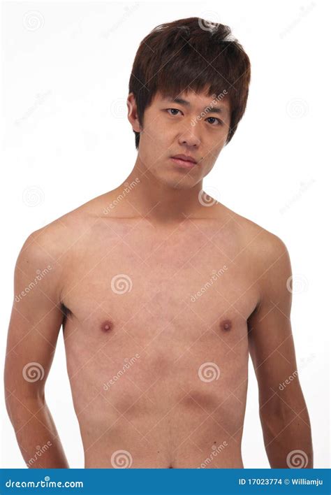 Naakte Aziatische Mens Stock Foto Image Of Ge Soleerd