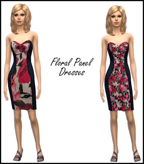 Simista Floral Panel Dresses • Sims 4 Downloads