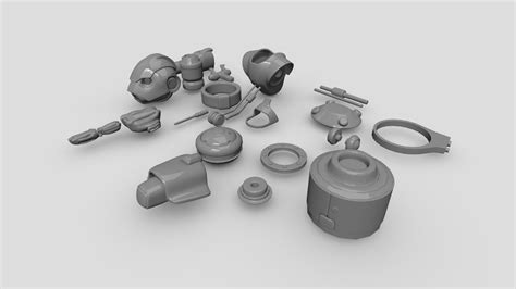 Mechanical Parts Buy Royalty Free 3d Model By L0wpoly Efd6f28