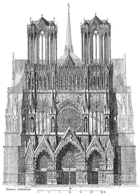 Reims Cathedral Liturgical West Elevation Gothic