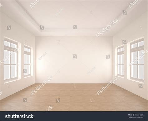 Empty Room Tile Wood Texture Floor Stock Illustration 487264381