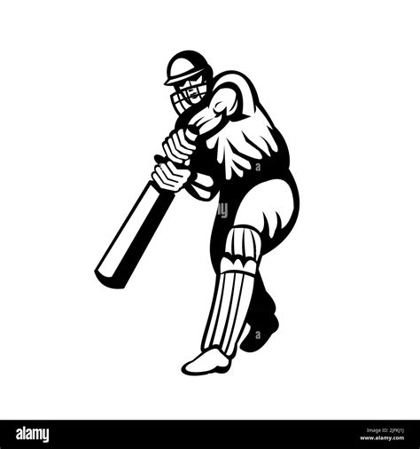 Cricket Batsman Black Cut Out Stock Images And Pictures Alamy
