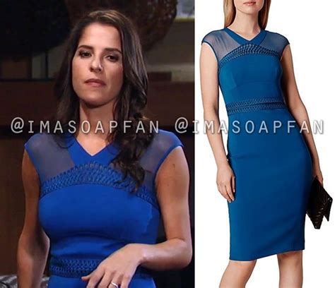 imasoapfan the general hospital wardrobe and fashion blog sam morgan s blue dress with mesh