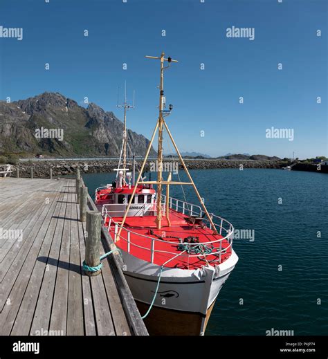 Fishing Boathenningsvær Lofoten Islands Norway Stock Photo Alamy