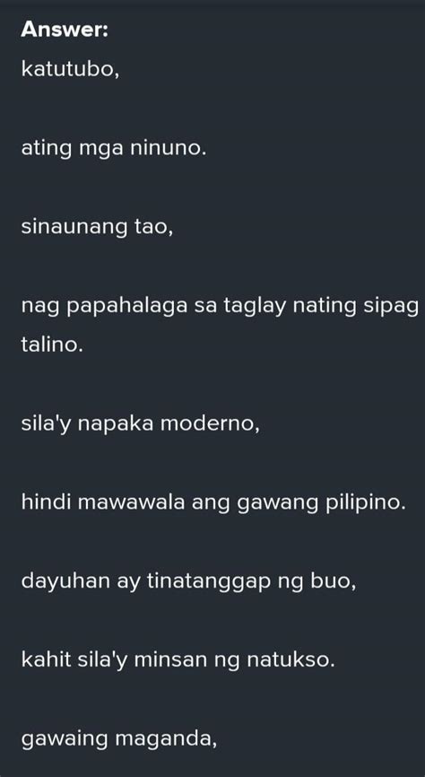 Maikling Tula Na Nagpapakita Ng Paggalang Sa Mga Dayuhan Brainlyph