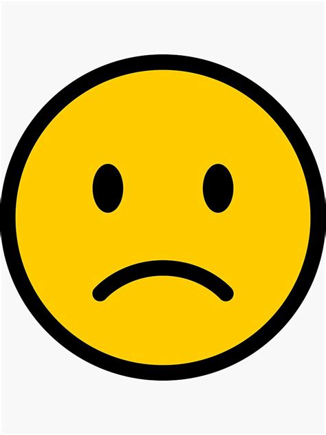 Frown Emoji Sticker For Sale By Feelklin Redbubble