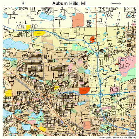 Auburn Hills Michigan Street Map 2604105