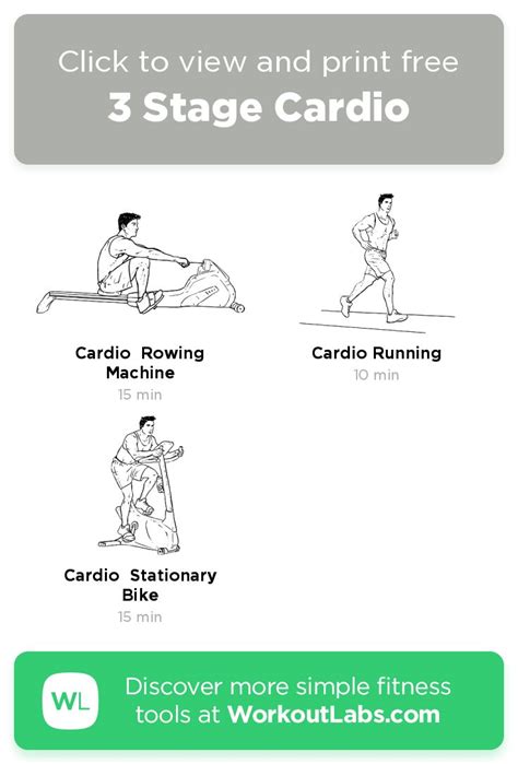 3 Stage Cardio Click To View And Print This Illustrated Exercise Plan