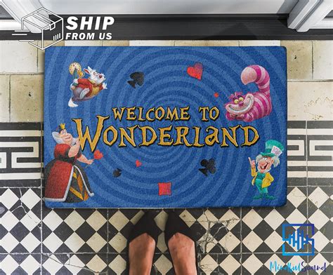Welcome To Wonderland Doormat Alice In Wonderland Doormat Etsy