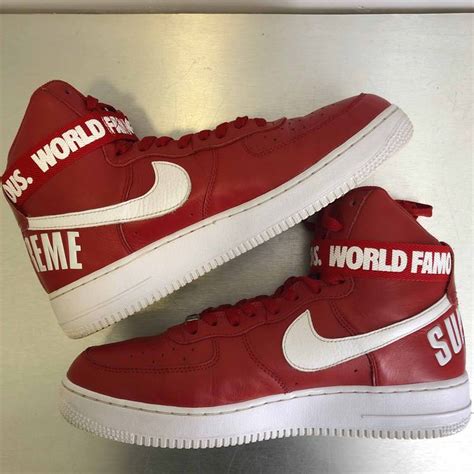 Supreme X Air Force 1 High Sp Red Nike 698696 610 Goat