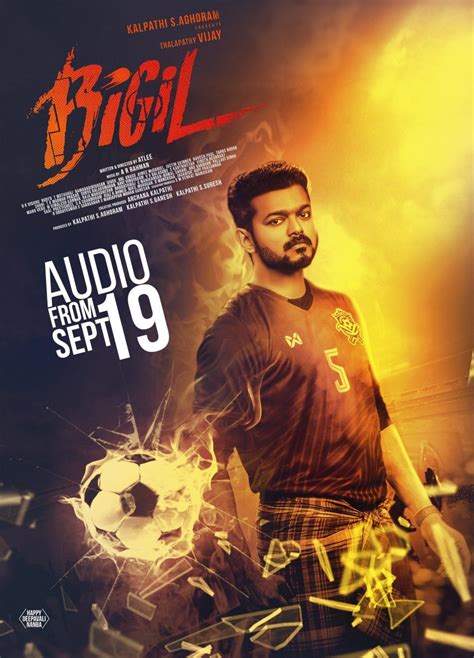 Vijay Bigil Audio Launch Today Poster Hd New Movie Posters