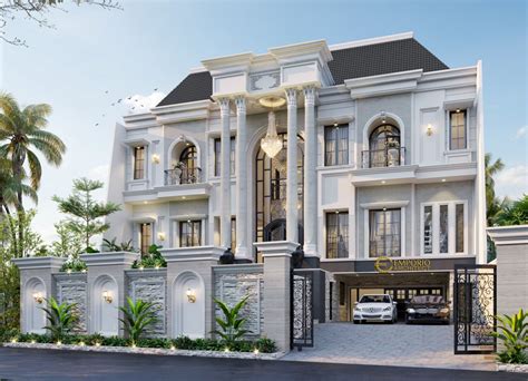 Desain Rumah Classic 3 Lantai Bapak CLV Jakarta Selatan