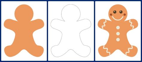 Large gingerbread man template can easily be used to create amazing gingerbread men using materials that are easily available in your home. Gingerbread Outline Printable Free - ClipArt Best
