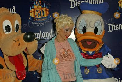 Photos And Pictures Pluto Christina Aguilera And Donald Duck At The