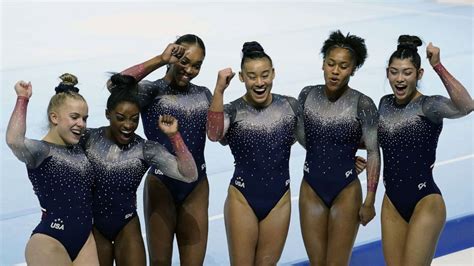 us women s gymnastics team wins historic 7th consecutive world championship title good morning