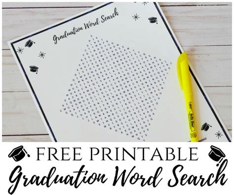Graduation Word Search Puzzles Printable