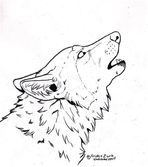 Outline Wolf Howling Drawing Easy Easy Drawing Ideas