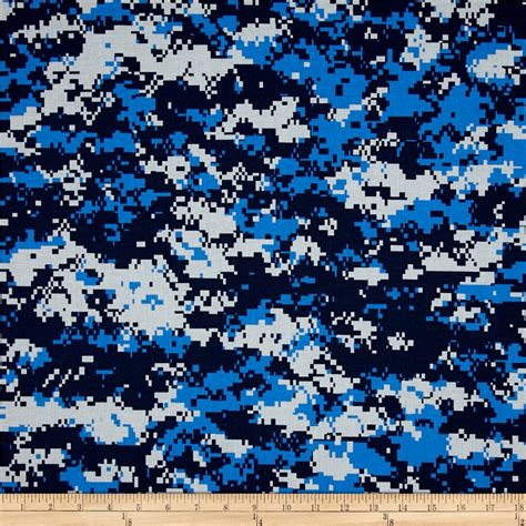 Urban Camouflage Blue Discount Designer Fabric
