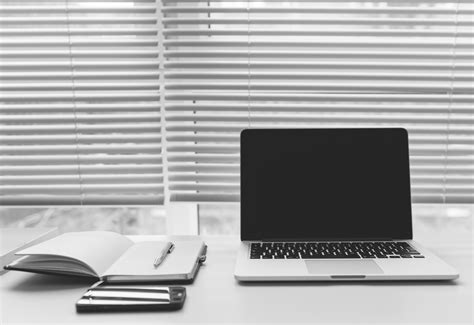 Free Images Laptop Desk Macbook Black And White