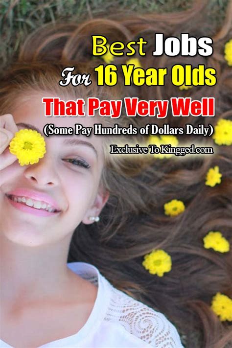 They may also find employment in the. 16 Best Jobs for 16-Year-Olds That Pay Very Well (Up to ...