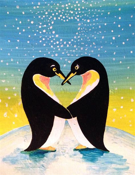 Learn How To Paint Penguins Love Part Of The Paint Nite Library