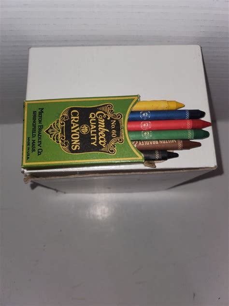 1940’s Milton Bradley Co Embeco Crayons Box No 60 Six Colors Original Wrappers Ebay