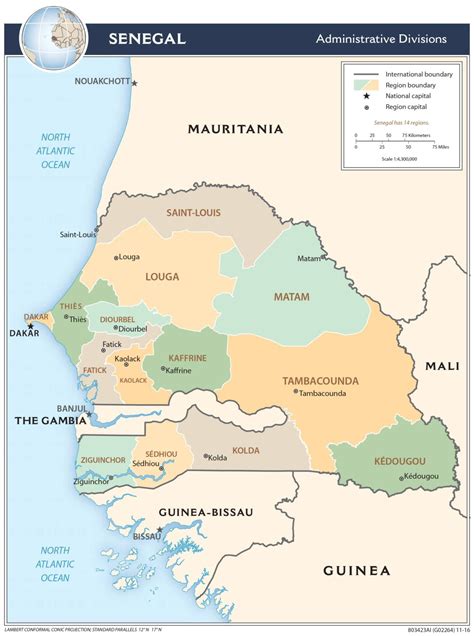 Regional Map Of Senegal Country Report