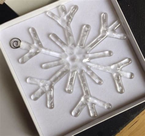 Fused Glass Snowflake Rivelin Arts