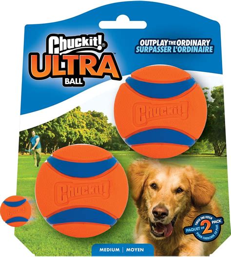Chuckit Ultra Rubber Ball Dog Toy Medium 2 Pack