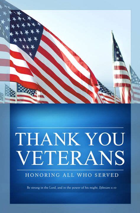 Church Bulletin 11 Patriotic Thank You Veterans Pack Of 100