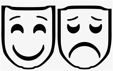 Drama Mask Clip Art Comedy Tragedy Masks Clipart Png Image