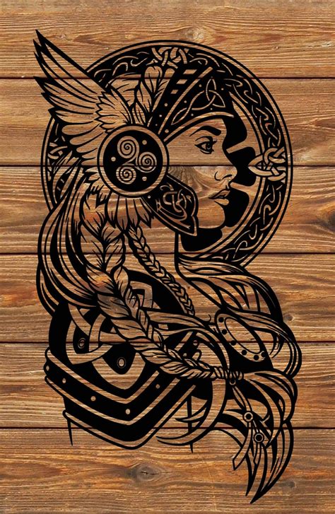 png svg file valkyrie viking warrior woman stencil for cricut etsy canada