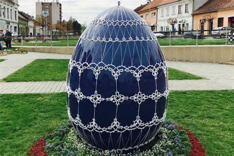 Beautiful Easter Surprise Large Easter Egg With Tatted Lace