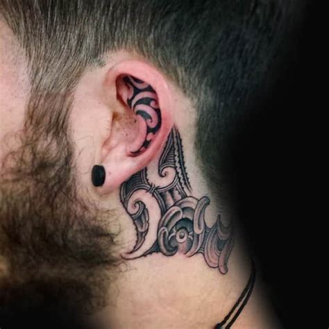 100 Ear Tattoos For Men Inner And Outer Design Ideas