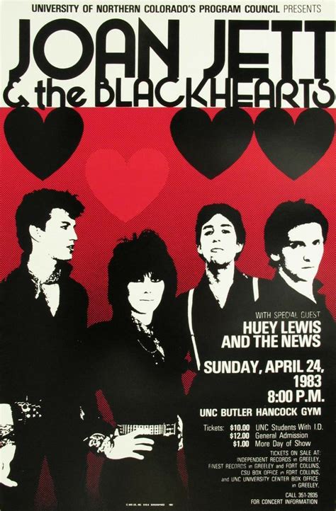 Joan Jett And The Blackhearts 🖤 Concert Posters Joan Jett Music