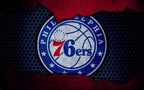 Download Wallpapers Philadelphia 76ers 4k Logo Nba Basketball
