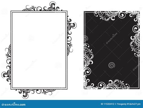 White And Black Frames Stock Photography Image 11532412
